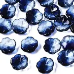 Transparent Spray Painted Glass Beads