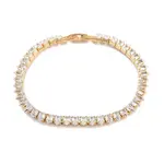Brass Pave Clear Cubic Zirconia Teardrop Link Bracelets