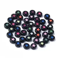 Opaque Black Acrylic Beads