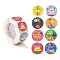 Birthday Themed Pattern Self-Adhesive Stickers