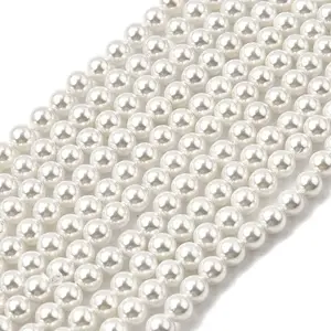 Electroplated Shell Pearl Beads Strands