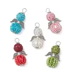 Alloy with Glass Seed Beads Pendants