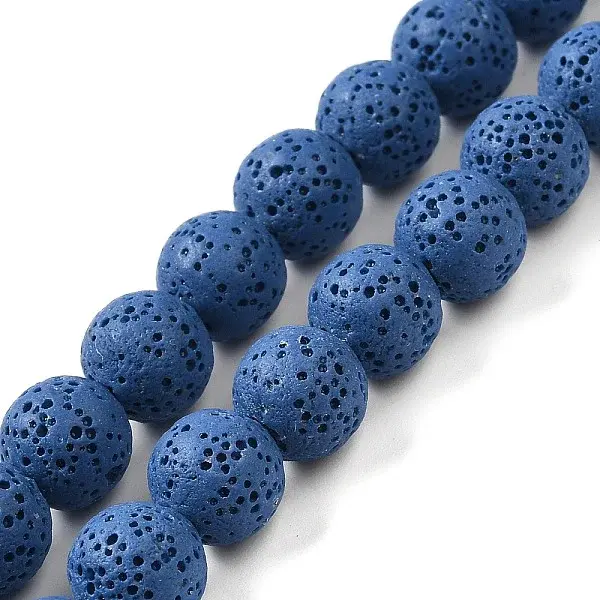 Natural Lava Rock Bead Strands