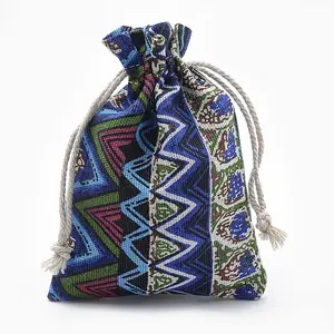 Polycotton(Polyester Cotton) Packing Pouches Drawstring Bags