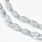 Electroplate Crystal Glass Rice Beads Strands