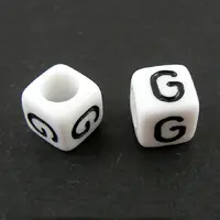 Letter Acrylic European Beads