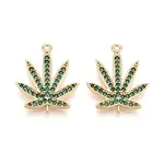 Brass Micro Pave Cubic Zirconia Pendants