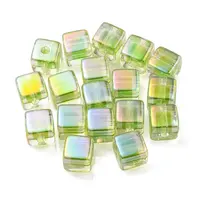 UV Plating Transparent Acrylic European Beads
