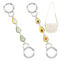Avocado Alloy Enamel Link Purse Strap Extenders