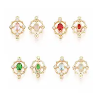 Brass Cubic Zirconia Links