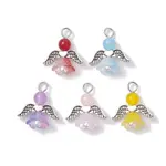 Natural Dyed Malaysia Jade & Glass Pendants