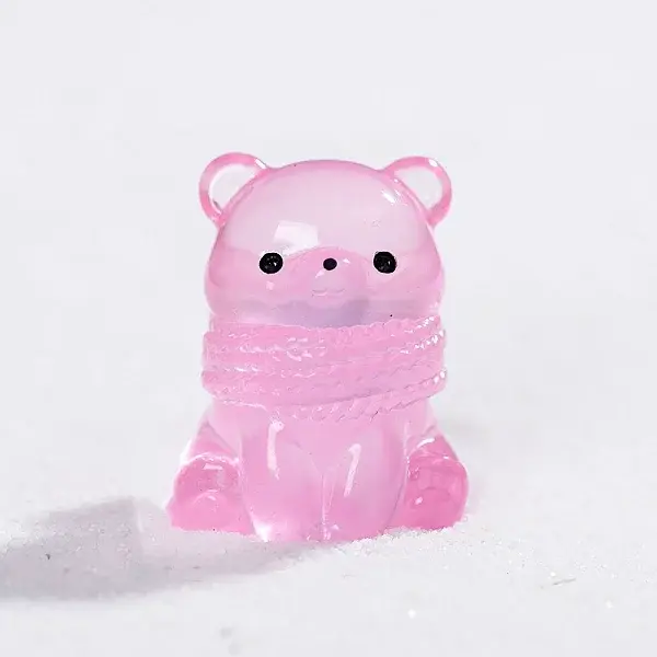 Luminous Resin Bear Miniature Ornaments