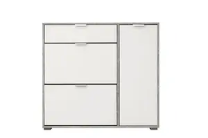 Kombinovaný botník triss - bílá/beton