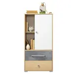 Vysoká komoda barney - dub/šedá/bílá