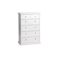 Komoda, dtd fóliovaná / mdf lakovaná, bílá, paris