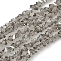 Electroplate Transparent Glass Beads Strands