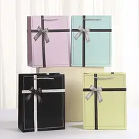 Valentine's Day Paper Bowknot Bags with Rope Handle