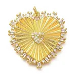 Brass Micro Pave Cubic Zirconia Pendants