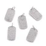 Brass Micro Pave Cubic Zirconia Pendants