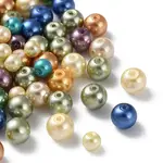 Eco-Friendly Dyed Glass Pearl Round Bead Strands
