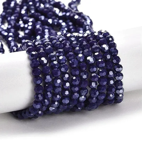 Electroplate Opaque Glass Beads Strands