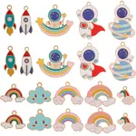 40pcs 10 style Alloy Enamel Pendants