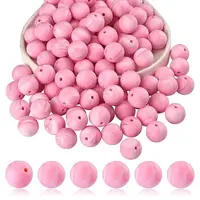 20Pcs Round Solid Color Silicone Beads
