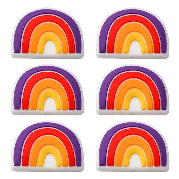 6Pcs Food Grade Eco-Friendly Silicone Focal Beads