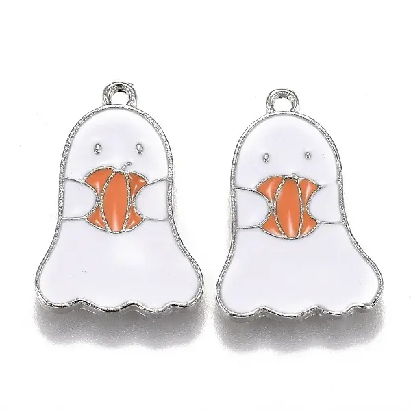 Halloween Theme Alloy Enamel Pendants