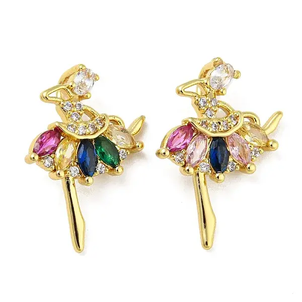 Rack Plating Brass Cubic Zirconia Pendants