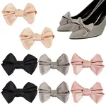 8Pcs 4 Colors Detachable Polyester Satin Bowknot Shoe Decoration