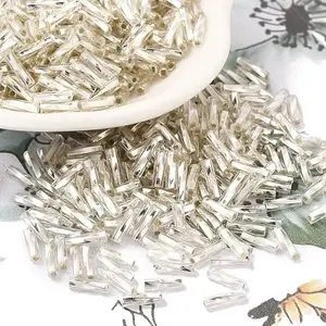 Glass Twist Bugle Beads