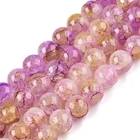 Baking Painted Crackle Glass Bead Strands