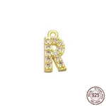 Real 18K Gold Plated 925 Sterling Silver Micro Pave Clear Cubic Zirconia Charms