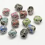 Alloy Awareness Ribbon Enamel European Beads