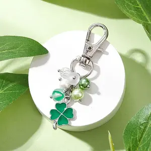 Clover Alloy Enamel Pendant Decoration