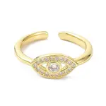 Evil Eye Real 18K Gold Plated Cuff Rings for Women Gift