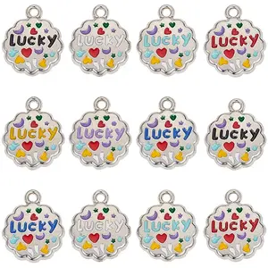 50Pcs Alloy Enamel Pendants