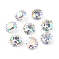 Pointed Back & Back Plated Glass Rhinestone Cabochons