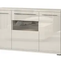 Komoda s presklením tiana - béžová