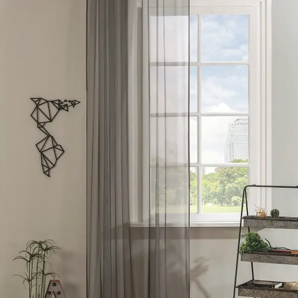 Záclona nebula - šedá