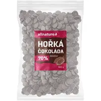 Allnature Pecičky Hořká čokoláda 70% hořká čokoláda 500 g