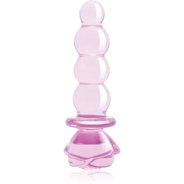 Dream Toys Glaze Glass 5.5" Rosebud Beaded Plug anální kolík 14 cm