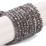 Baking Electroplate Glass Beads Strands