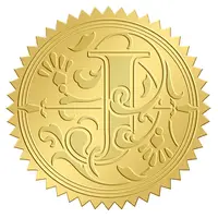 Self Adhesive Gold Foil Embossed Stickers