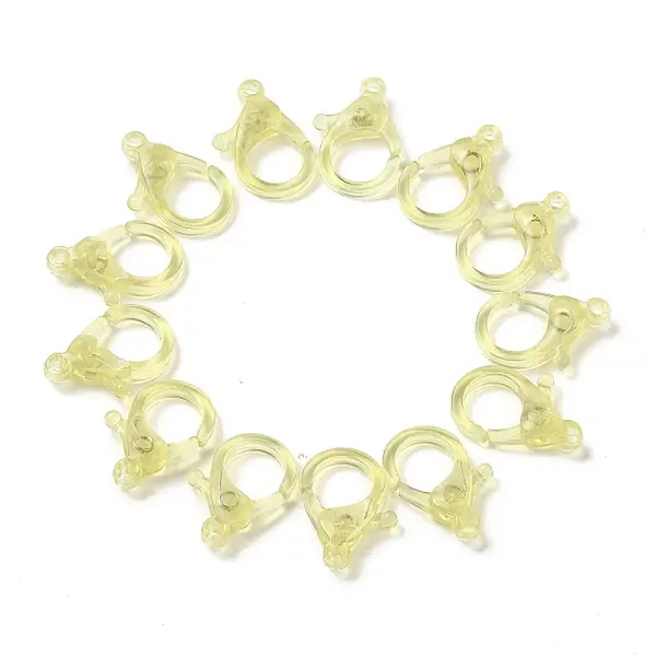 Transparent Plastic Lobster CLaw Clasps
