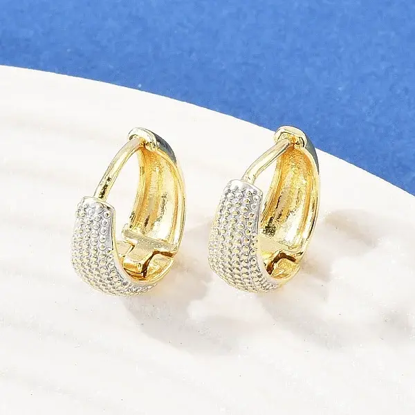 Brass Enamel Hoop Earrings