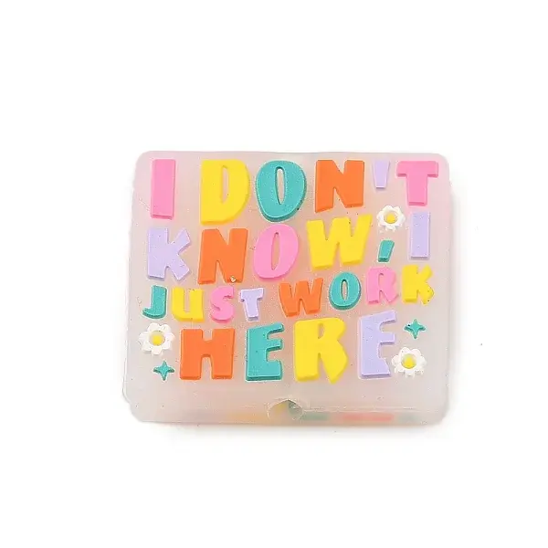 Rectangle Food Grade Eco-Friendly Silicone Focal Beads