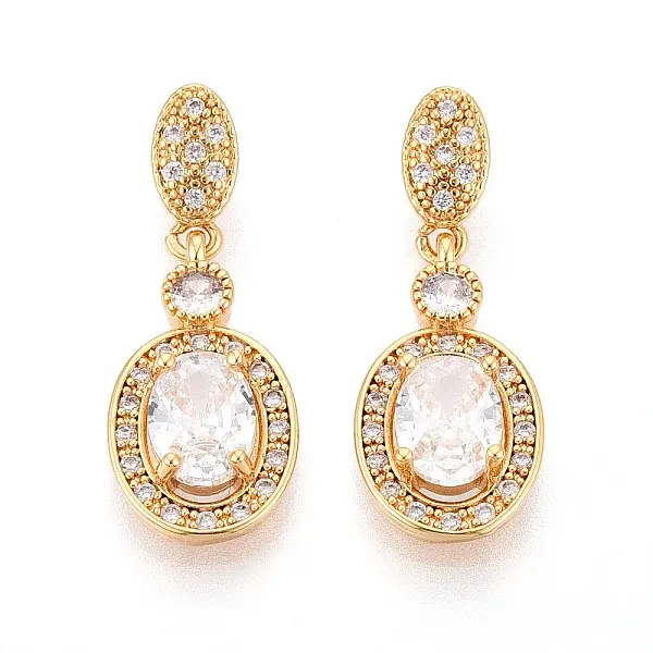 Brass Micro Pave Cubic Zirconia Pendants