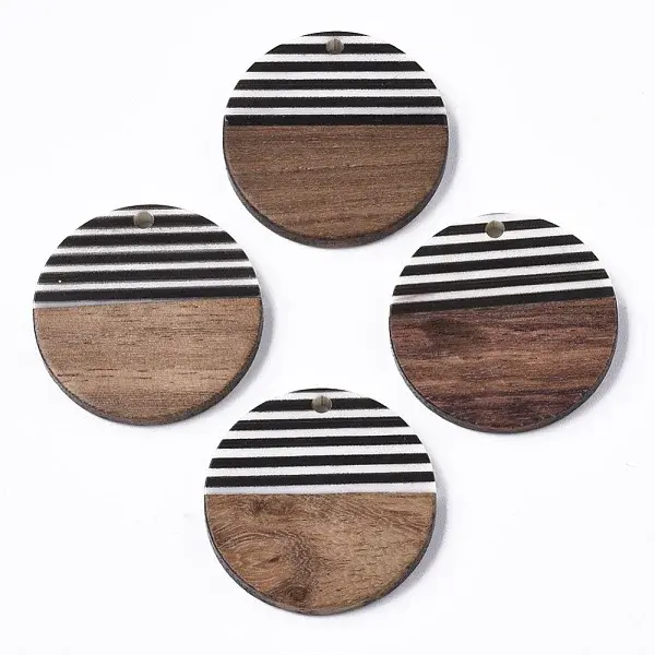 Resin & Walnut Wood Pendants